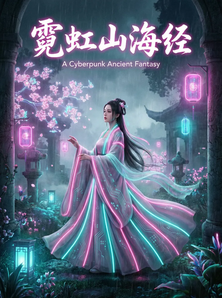 深度开发1v3po 古风奇缘短剧 - 霓虹山海经海报